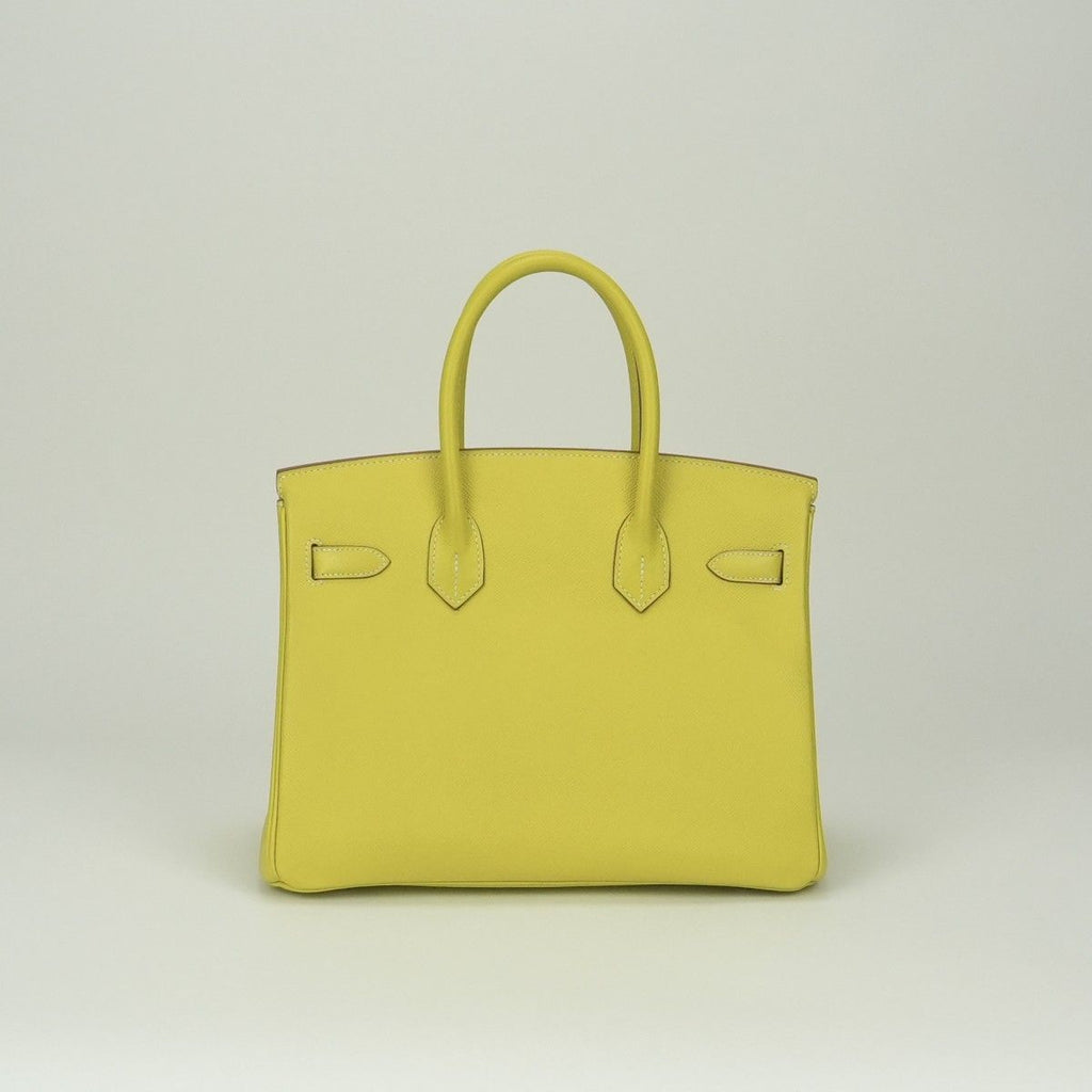 Hermes Birkin 30 Candy 30 Tote Epsom Soufre Grimuet Gray Mouette Yellow — view 3