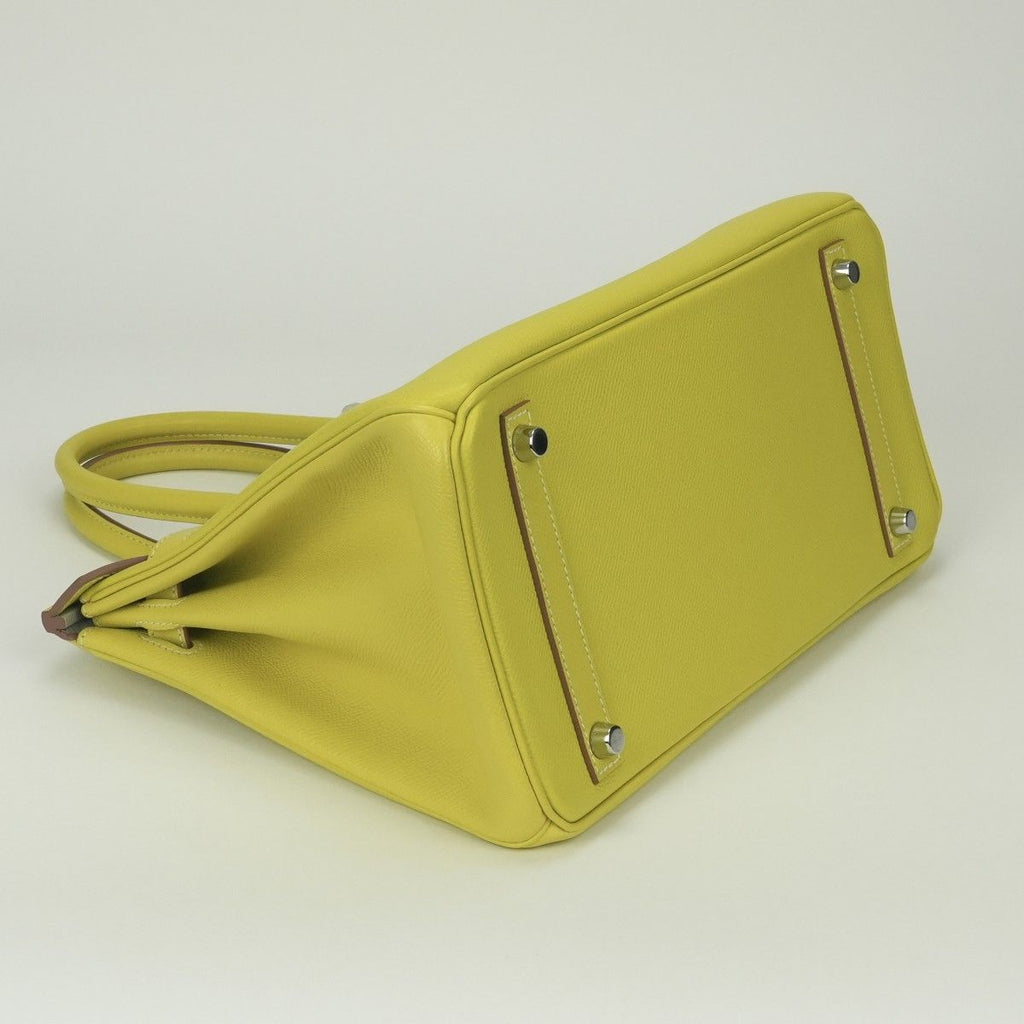 Hermes Birkin 30 Candy 30 Tote Epsom Soufre Grimuet Gray Mouette Yellow — view 6