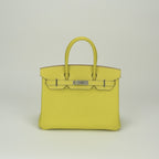 Hermes Birkin 30 Candy 30 Tote Epsom Soufre Grimuet Gray Mouette Yellow