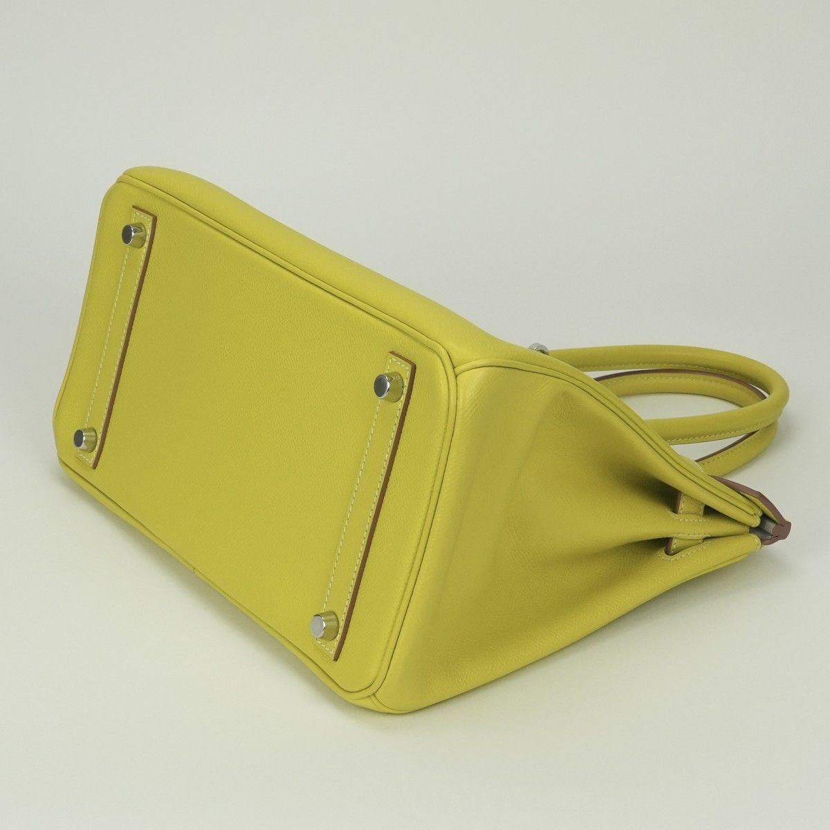 Hermes Birkin 30 Candy 30 Tote Epsom Soufre Grimuet Gray Mouette Yellow — view 5
