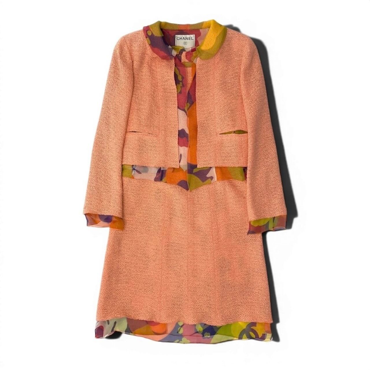 Chanel Tweed Suit Jacket No Top Skirt Set — view 2