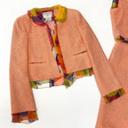 Chanel Tweed Suit Jacket No Top Skirt Set — view 4