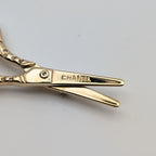 Chanel Brooch CC Logo Scissors Gold Rhinestone — view 2