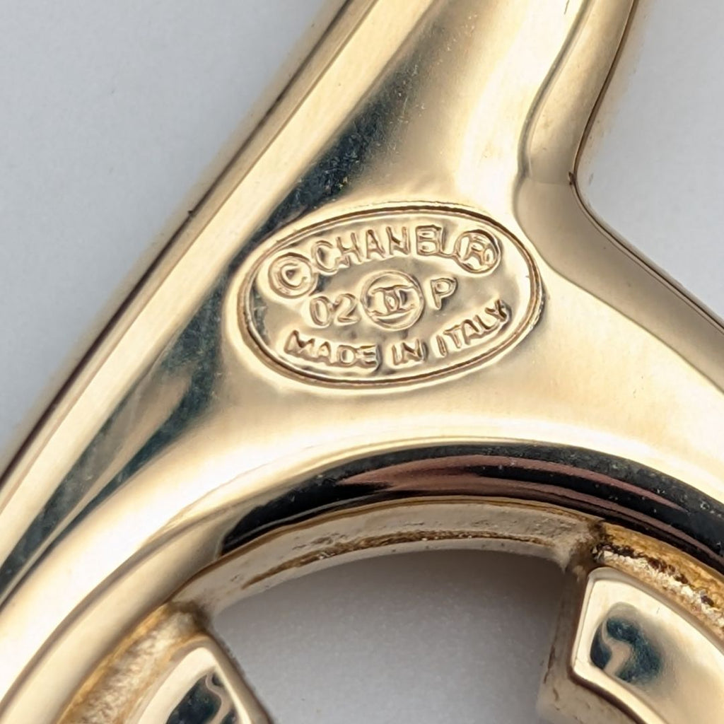Chanel Brooch CC Logo Scissors Gold Rhinestone — view 7