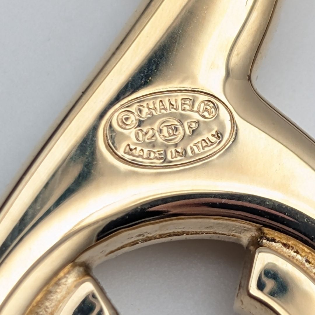 Chanel Brooch CC Logo Scissors Gold Rhinestone — view 7