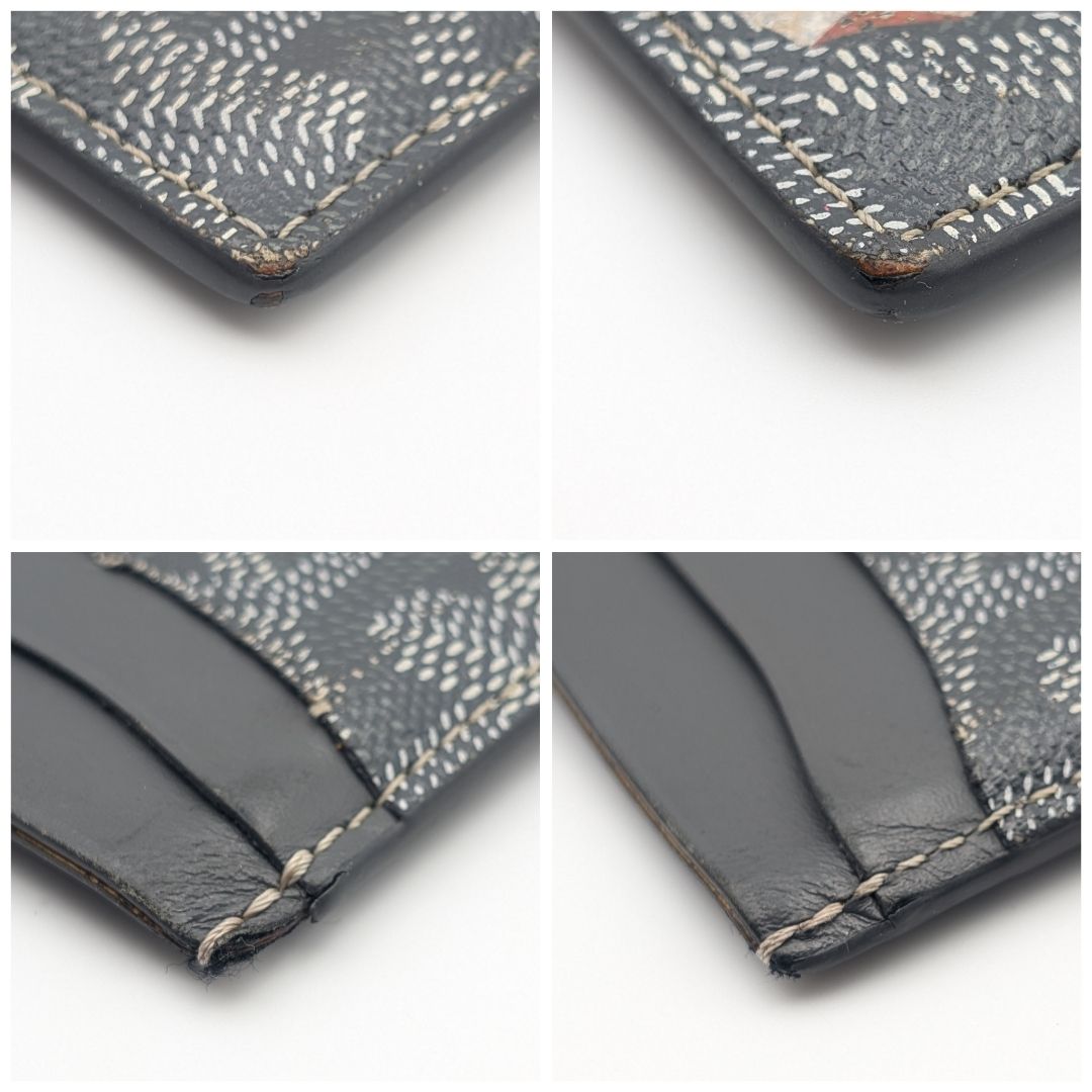 Goyard Saint Sulpice Din Herringbone Gray Card Case Business Holder — view 5