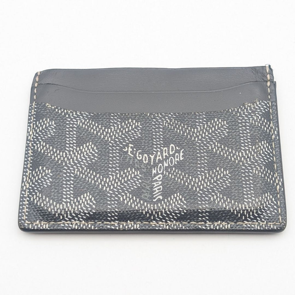 Goyard Saint Sulpice Din Herringbone Gray Card Case Business Holder — view 2