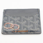 Goyard Saint Sulpice Din Herringbone Gray Card Case Business Holder