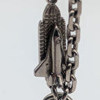 Louis Vuitton Corriem Necklace Silver Space Shuttle Rocket Moon — view 2