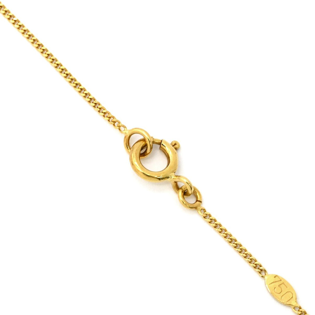 Dior Necklace Leaf Motif Yellow Gold Diamond 18K — view 4