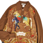 Hermes Vintage Shirt Knit Silk Reine All Over Pattern Sweater — view 2