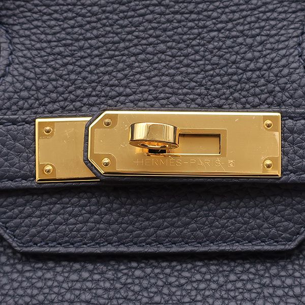 Hermes Handbag Birkin 30 Togo Blue Nuit Gold Navy — view 6