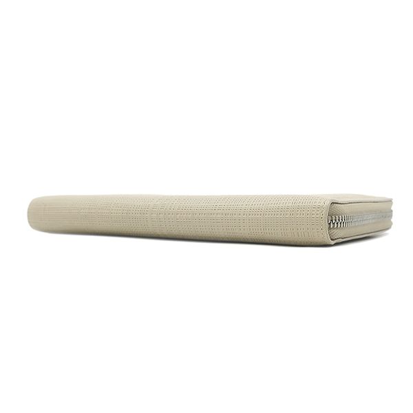 Loewe Wallet Linen Zip Around Organizer Leather Beige Silver Zip Anagram — view 3