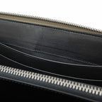 Loewe Wallet Linen Zip Around Organizer Leather Beige Silver Zip Anagram — view 8