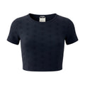 Chanel Vintage CC Logo Cropped T Tight Top Black