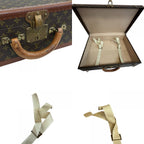 Louis Vuitton Bisten 60 Monogram Trunk Purse Suitcase Brown — view 7