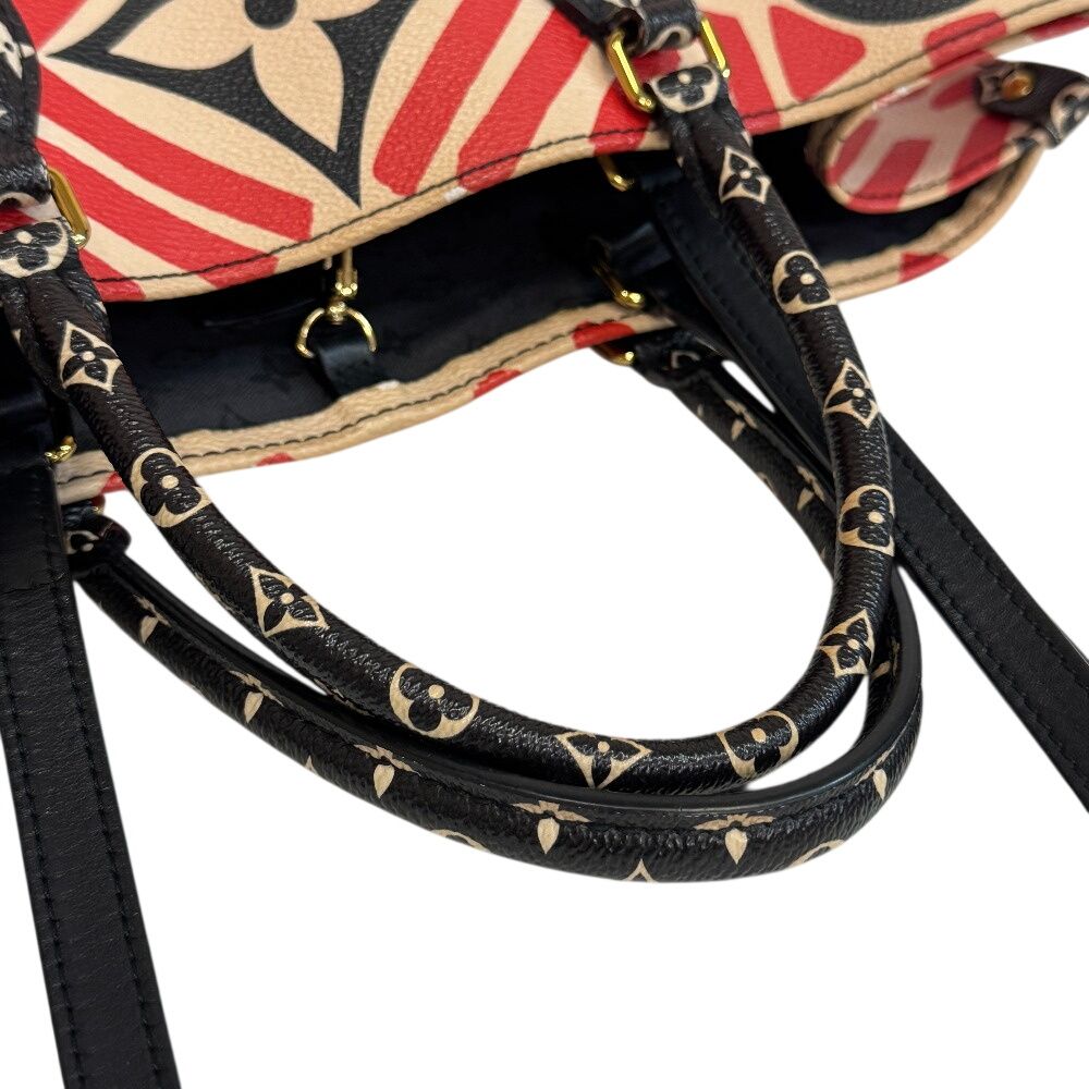 Louis Vuitton On The Go GM 2-Way Shoulder Handbag LV Crafty Tote Purse — view 5