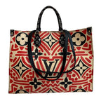 Louis Vuitton On The Go GM 2-Way Shoulder Handbag LV Crafty Tote Purse
