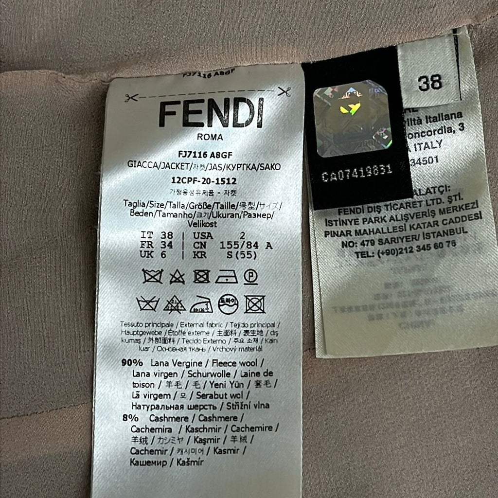 Fendi Jacket 38 S Dark Brown Long Sleeve Roma Autumn Winter — view 4