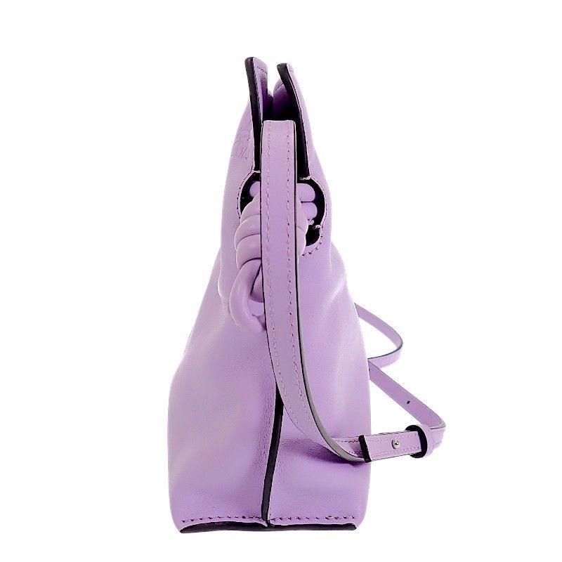 Loewe Flamenco Clutch Mini 2-Way Shoulder Bag Nappa Calfskin Purple Silver — view 2