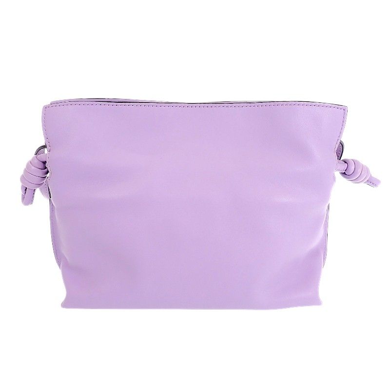Loewe Flamenco Clutch Mini 2-Way Shoulder Bag Nappa Calfskin Purple Silver — view 4