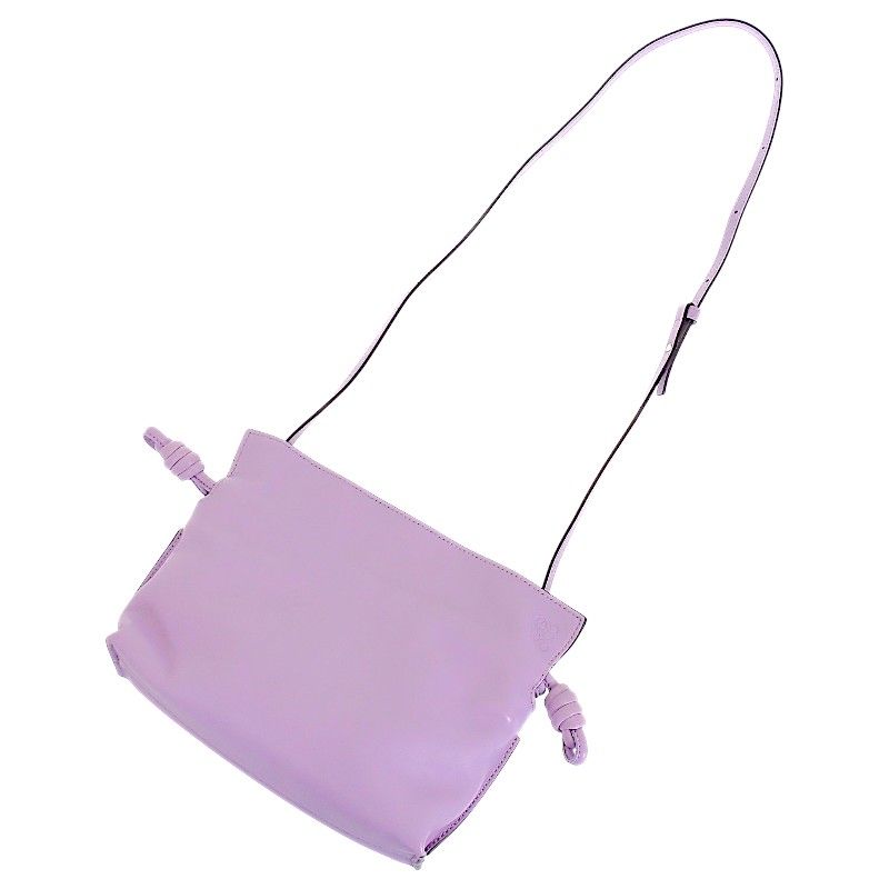 Loewe Flamenco Clutch Mini 2-Way Shoulder Bag Nappa Calfskin Purple Silver — view 7