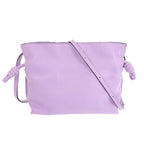 Loewe Flamenco Clutch Mini 2-Way Shoulder Bag Nappa Calfskin Purple Silver