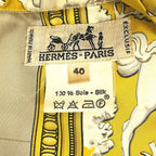 Hermes Carriage Pattern Long Sleeve T-Shirt Beige — view 8
