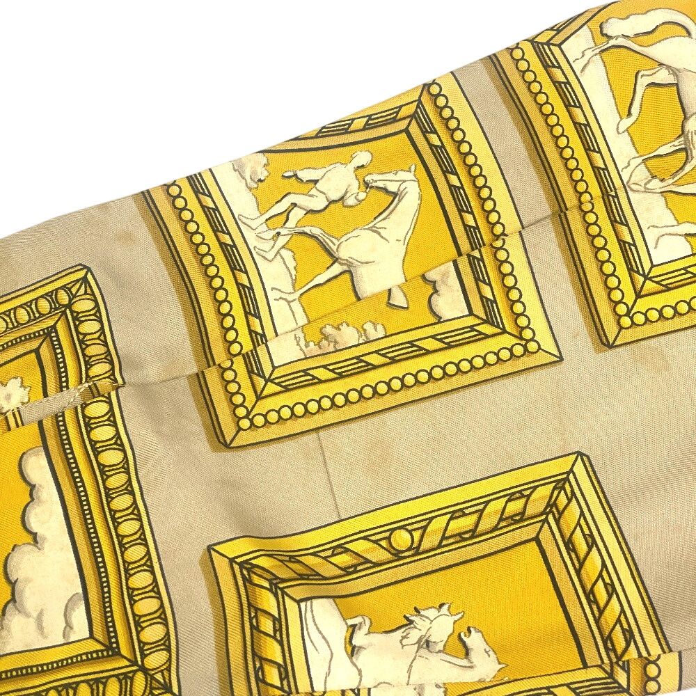 Hermes Carriage Pattern Long Sleeve T-Shirt Beige — view 7