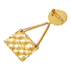 Chanel CC Logo Quilted Vintage Brooch 25 Gold Plated — view 2