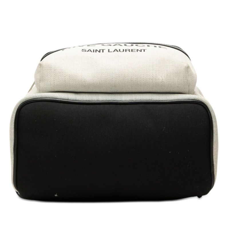Saint Laurent Rive Gauche Backpack White Linen Leather — view 3