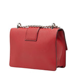 Prada Chain Shoulder Bag Red Saffiano Leather — view 2