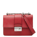 Prada Chain Shoulder Bag Red Saffiano Leather
