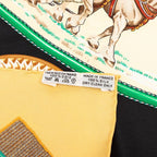 Hermes Carre 90 Chevaux de Trait Scarf Yellow Multicolor Silk — view 8