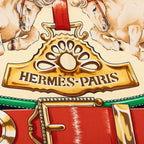 Hermes Carre 90 Chevaux de Trait Scarf Yellow Multicolor Silk — view 4