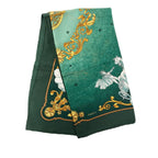 Hermes Carre 90 Cosmos Cosmology Scarf Green White Yellow Silk — view 2