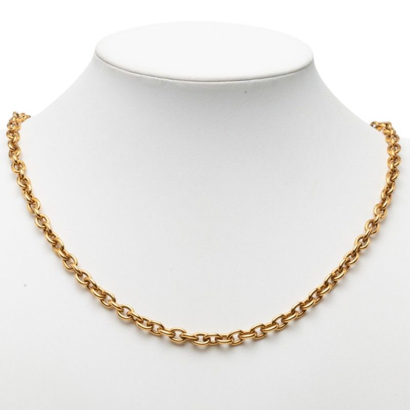 Chanel Vintage Chain Long Necklace Gold Plated