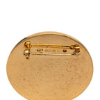 Chanel CC Logo 31 Rue Cambon le Round Brooch Gold Red Plated — view 3