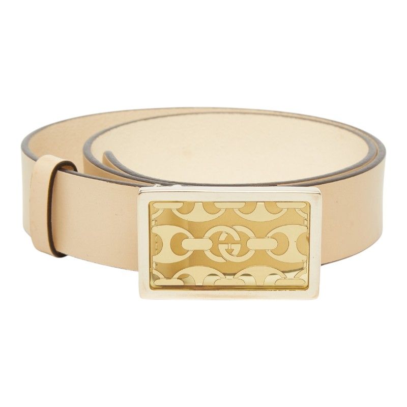 Gucci 80 32 Beige Leather Belt