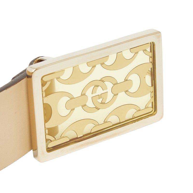 Gucci 80 32 Beige Leather Belt — view 4