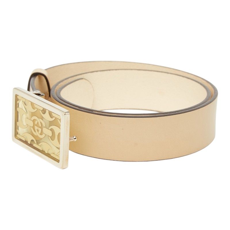 Gucci 80 32 Beige Leather Belt — view 2