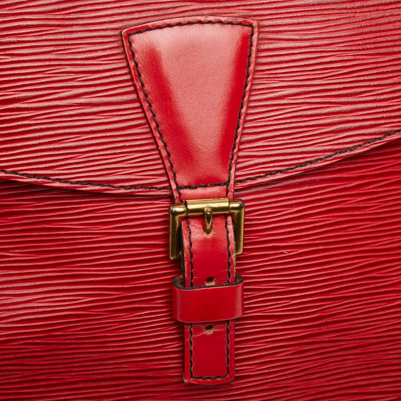 Louis Vuitton Epi Jonnefille Crossbody Shoulder Bag Castilian Red Leather — view 8