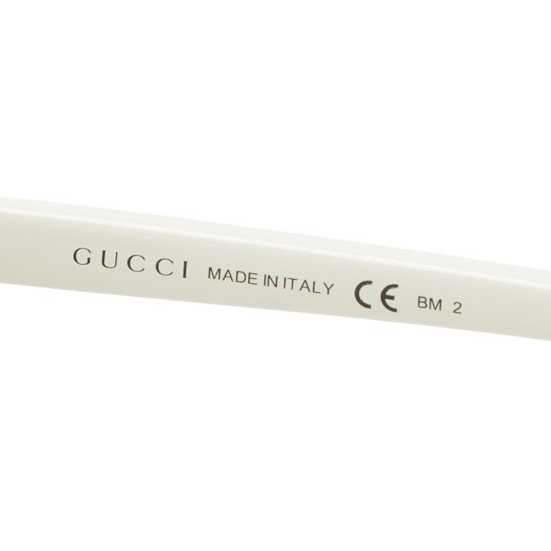Gucci Teardrop Sunglasses S Gold White Acetate Plated Eyewear — view 7
