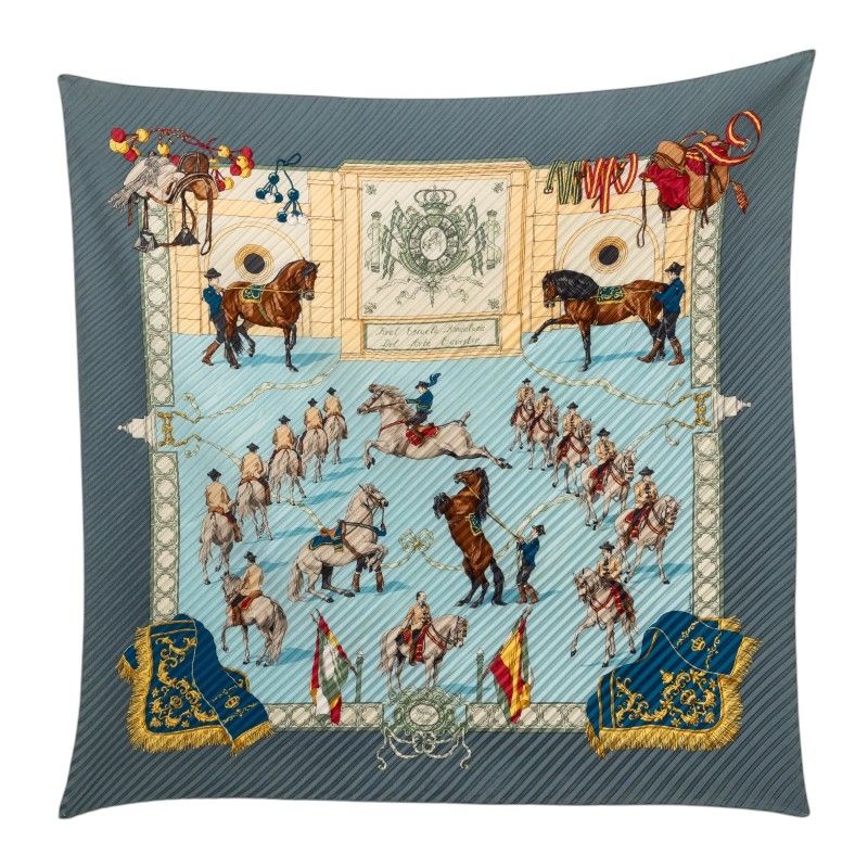 Hermes Pleats Carre Real Escuela Andaluza Del Arte Royal Andalusian Equestrian