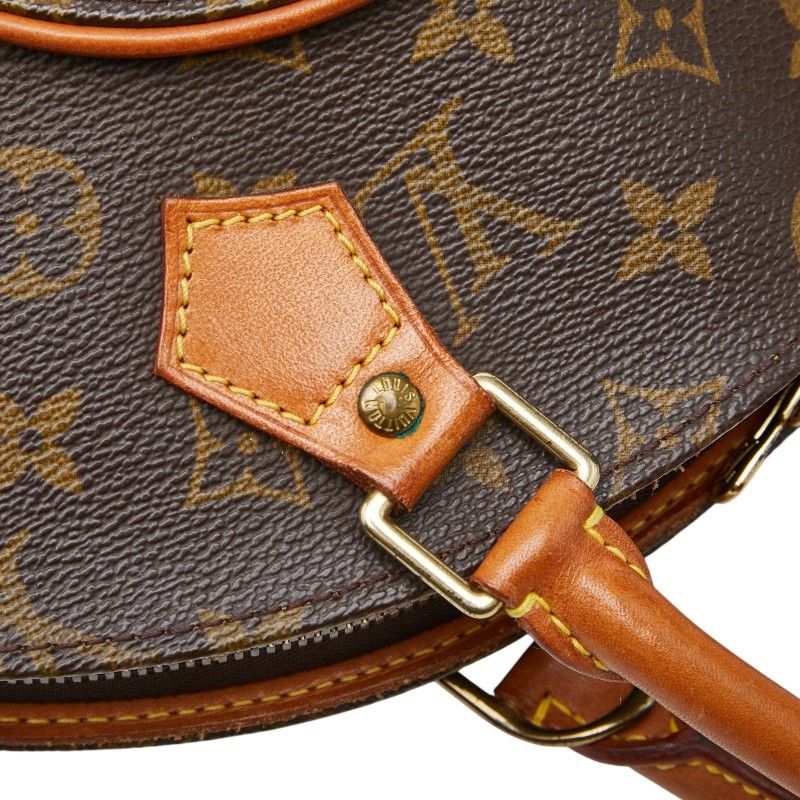 Louis Vuitton Monogram Ellipse PM Handbag Brown Leather — view 8