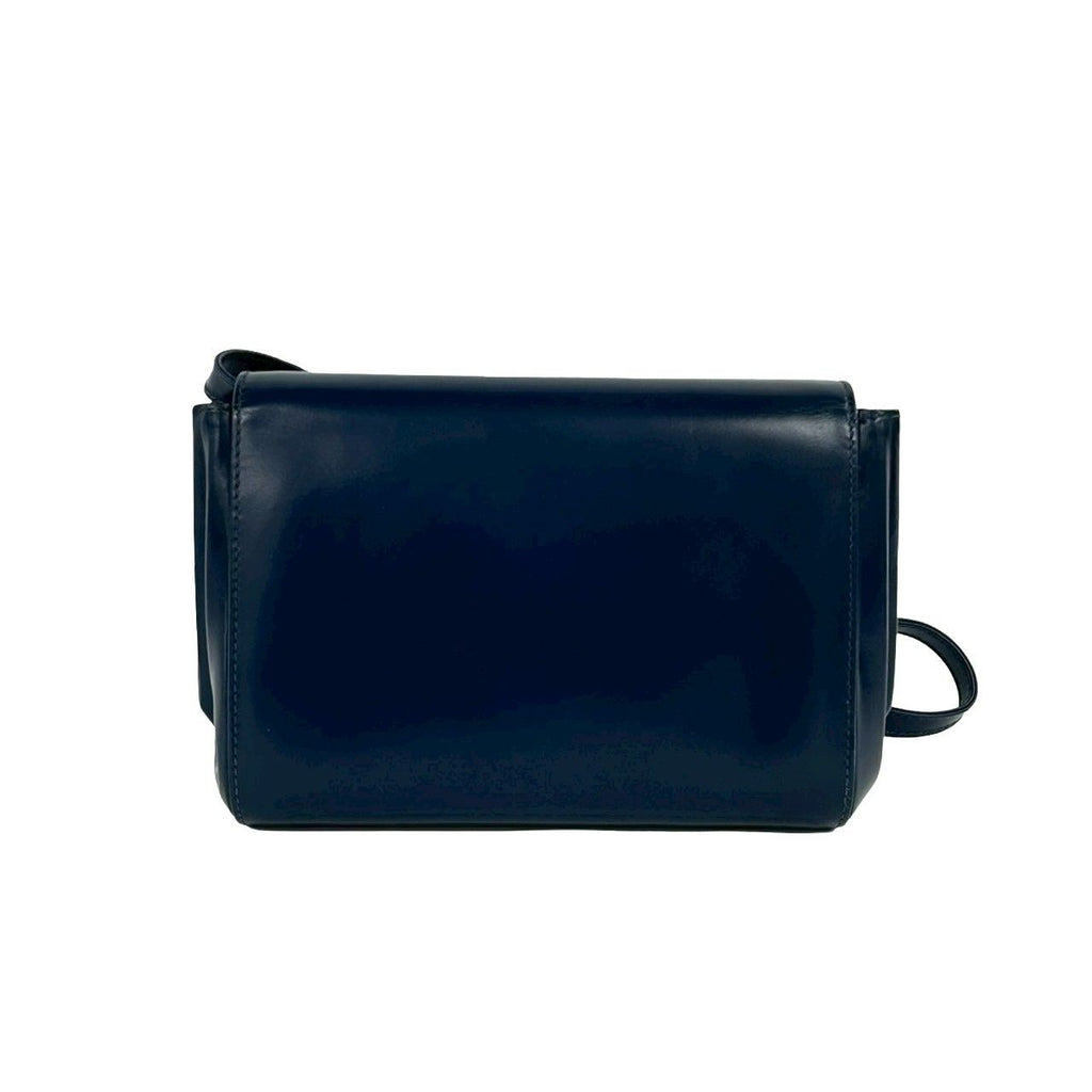 Gucci Ribbon Motif GG Logo Leather Mini Shoulder Bag Pochette Crossbody Navy — view 3