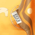 Hermes Raconte Moi le Cheval Talking About Horses Carre 90 Large Scarf Orange — view 7
