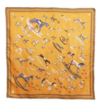 Hermes Raconte Moi le Cheval Talking About Horses Carre 90 Large Scarf Orange
