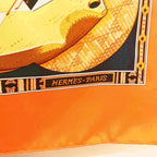 Hermes Au Son du Tam Carre 90 Large Scarf Orange — view 5