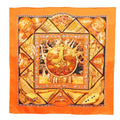 Hermes Au Son du Tam Carre 90 Large Scarf Orange